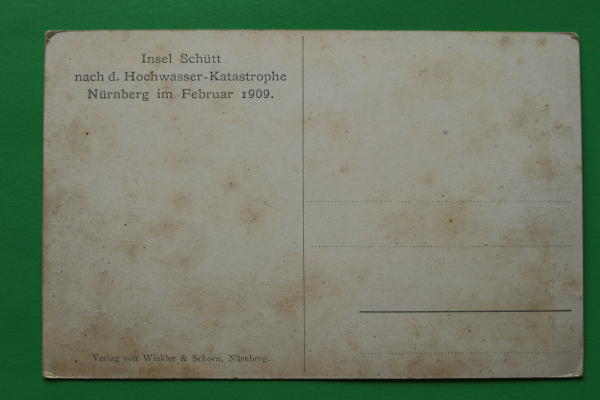 AK Nürnberg / 5. Februar 1909 / Insel Schütt / Hochwasser Katastrophe